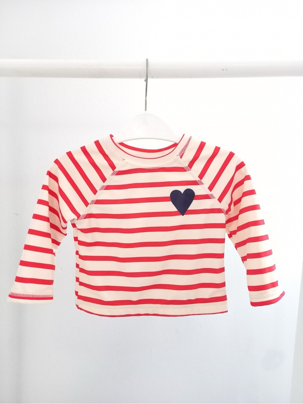 H&M Baby Girls Heart Stripe Rashguard